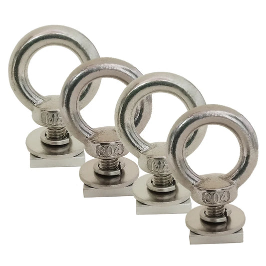 EyeBolts SquareNut Screw M8#304#Stainless Steel Lifting Ring Anchor Fastener Widely Used in Car Roof Rack Thule Whispbar Yakima [CAR]