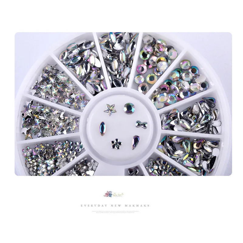 3D Butterfly Drill Flower Nail Rhinestones Crystal DIY Nail art decorations Manicure tools Accessories  [BEU]