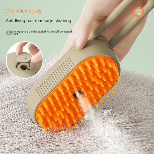 Cat Steam Brush Steamy Dog Brush 3 in 1 Electric Spray Cat Hair Brushes for Massage Pet Grooming Comb Hair Removal Combs [PET]