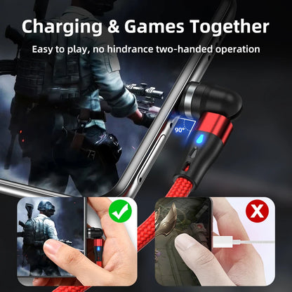 AUFU 5A Magnetic Type C Cable For Samsung S21 Huawei P30 Magnet Fast Charging Charger Wire for iPhone Xiaomi Micro USB Data Cord [MOB]