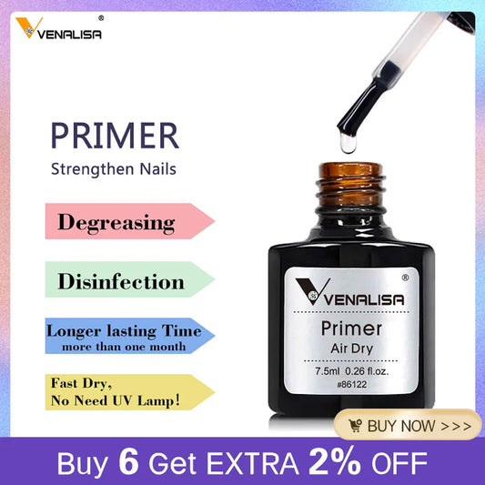 Venalisa New Product Nail Art Acrylic No-acid Primer Base Coat Color Nail Polishes Gel Lacquer Varnish Desiccant Gel Polish [BEU]