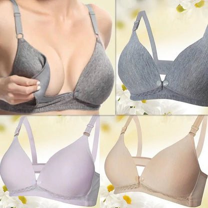 Cotton Maternity Nursing Bras Set Pregnant Breastfeeding Pregnancy Women Underwear Breast Feeding Bra [GRM] [UND]