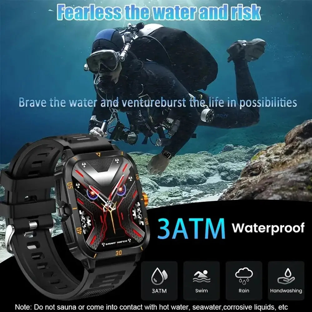 SENBONO Military Smart Watch Men IP68 3ATM Waterproof Outdoor Sports Fitness Tracker 24H Health Monitor Smartwatch Men 430mAh [SWH]