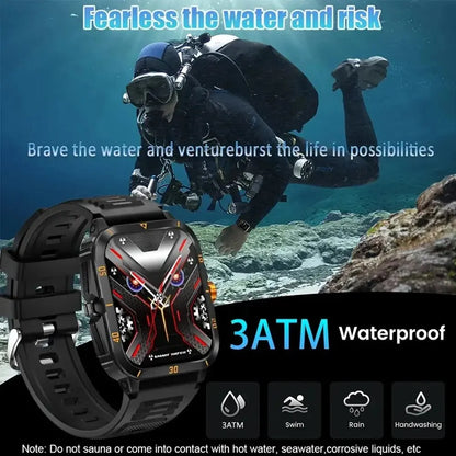 SENBONO Military Smart Watch Men IP68 3ATM Waterproof Outdoor Sports Fitness Tracker 24H Health Monitor Smartwatch Men 430mAh [SWH]