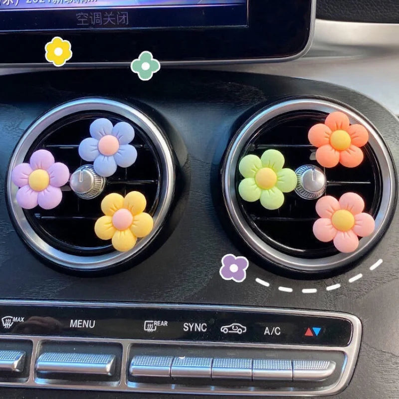 Cute Flower Aromatherapy Car Air Outlet Decoration Perfume Clip Air Freshener Auto Accessories [CAR]