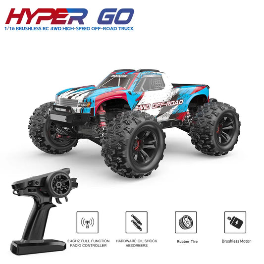 MJX Hyper Go 16208/16209/16210 Rc Car Brushless High-Speed 4WD Remote Control Off-Road Truck Big Wheel Truck Rc Cars for Adults [TOYS]