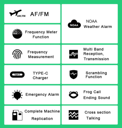 Quansheng UV-K6 Walkie Talkie 5W Air Band Radio Tyep C Charge UHF VHF DTMF FM Scrambler NOAA Wireless Frequency Two Way CB Radio [TEL]