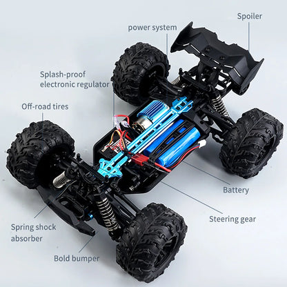 SCY 16102 1:16 50KM/H 4WD RC Car With LED Light Remote Control Cars High Speed Drift Monster Truck for Kids vs Wltoys 144001 Toy [TOYS]