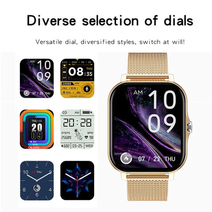 For Xiaomi Samsung Huawei Android Phone Color Screen Full Touch Custom Dial Smart Watch Women Bluetooth Call SmartWatch Men New [SWH]