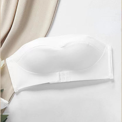 Strapless Women's Underwear Non-slip Gathered Small Chest Tube Top Beautiful Back Invisible Anti-light Wedding Women's Bra [BRA]