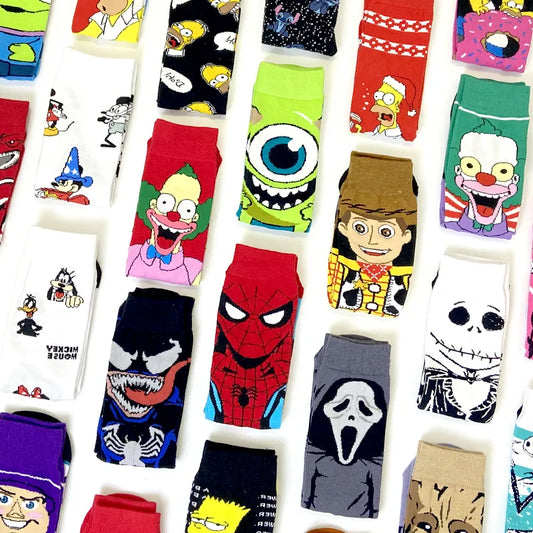 Fashion Anime Men Socks Stitch Long Socks Knee-High Couples Cosplay Sock Personality Hip Hop Harajuku Women Funny Sock Size 37-45 [SOX]