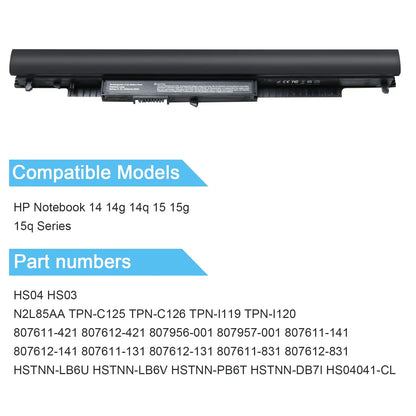 807956-001 807957-001 Replacement Laptop Battery for HP Spare 807611-421 HS04 HS03 Notebook 15-AY039WM 15-ay013nr 15-AY009DX [BAT]