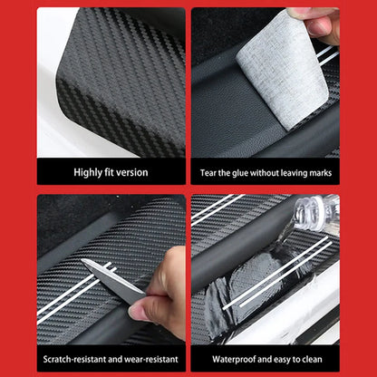 Carbon Fiber Car Door Sill Protector Stickers For BMW M E46 E90 E60 F30 E39 F10 F20 E87 E36 F20 F30 1 2 3 5 7 Series X1 X3 X5 X7 [BDK]