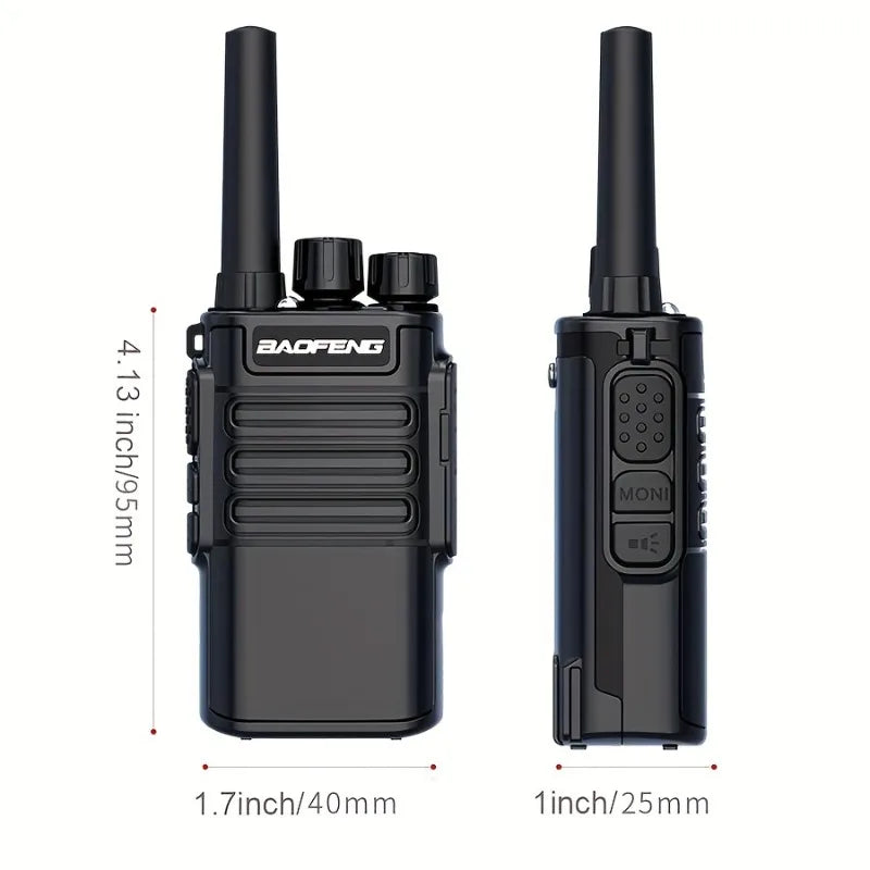 Walkie-talkies Rechargeable Long-range Two-way Radio UHF Handheld Walkie-talkies with Flashlight Lithium Battery and Charger,2Pc [TEL]