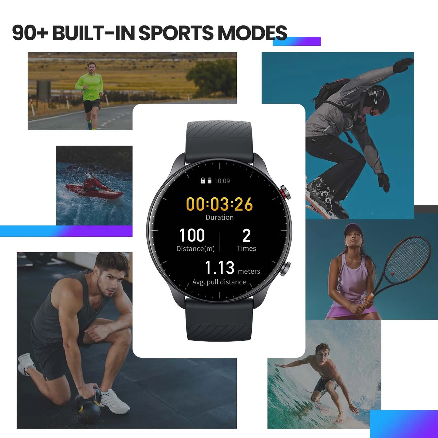 [New Version] Amazfit GTR 2 Smartwatch Alexa Built-in Curved Bezel-less Design Ultra-long Battery Life Smart Watch [MTR]