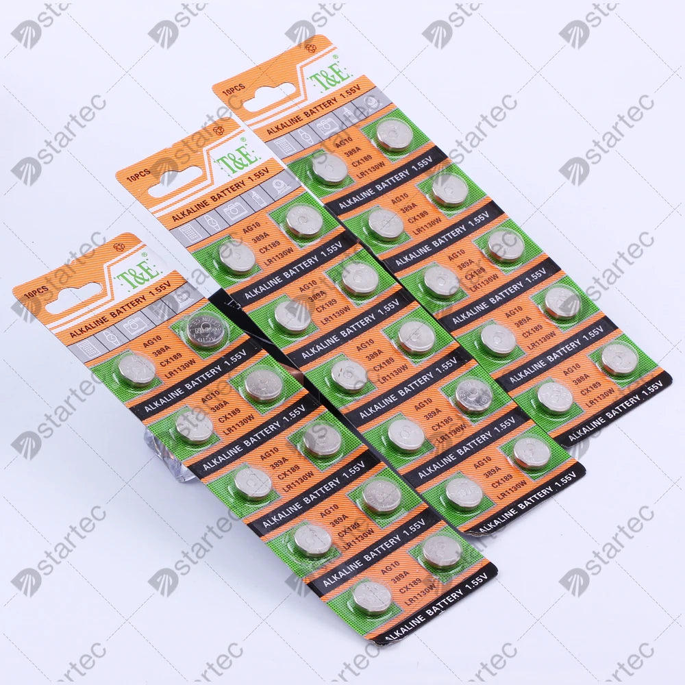 10PCS-50PCS 1.55V AG10 LR1130 SR54 389 189 SR1130 D189 LR54 Button Batteries G10A SR1130SW Cell Coin Watch Toys Remote Battery [BAT]