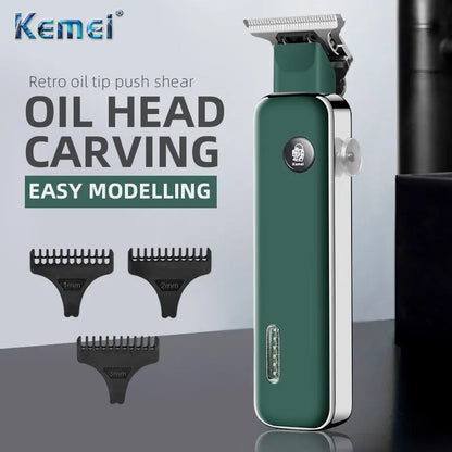 Kemei-5098 USB Electric Hair Clippers Trimmers For Adults Kids Cordless Rechargeable Hair Cutter Machine Professional Trimmers [HAI]