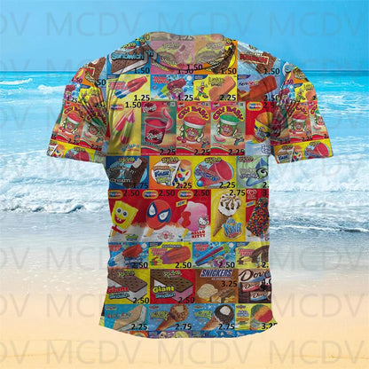 Men's Summer Shorts Sleeve Shirts Ice Shirt 3d Printed Men's T-Shirt  [MEN]