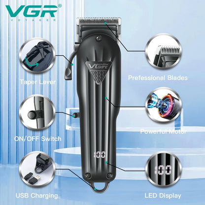 VGR Hair Clipper Professional Hair Cutting Machine Hair Trimmer Adjustable Cordless Rechargeable V 282 [HAI]