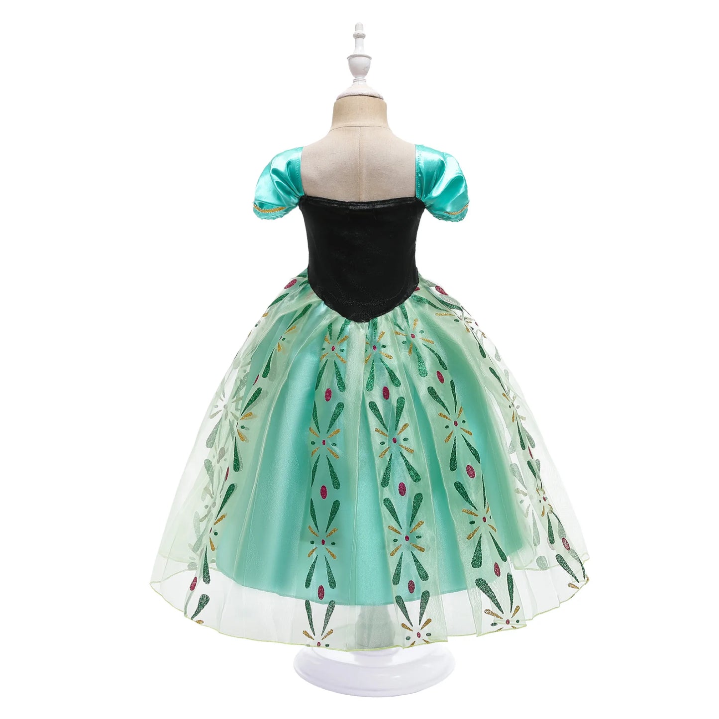 Anna Dress Children Princess LED Dresses Girl Cosplay Costume Kids Summer Clothes Halloween Birthday Carnival Party Disguise [COS]