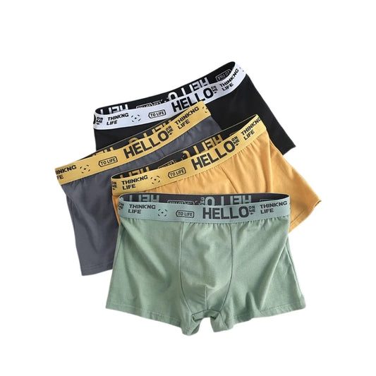 4Pcs Men Underwear Men's Boxers Sexy Underpants Comfortable Breathable Fashion Boys' Panties Underwear Boxershorts Men [UND]