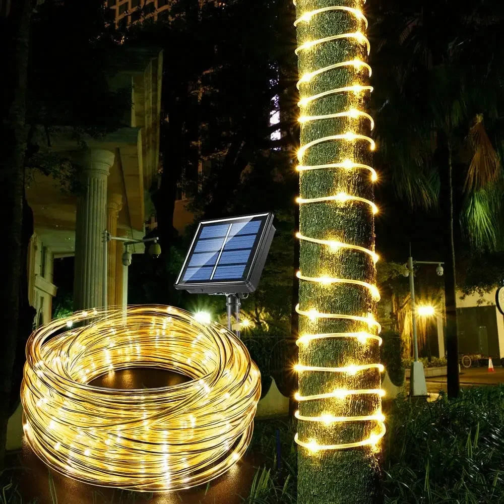 300LED Solar Rope Strip Light Outdoor Waterproof Fairy Light Strings Christmas Decor for Garden Lawn Tree Yard Fence Pathway [SLG]