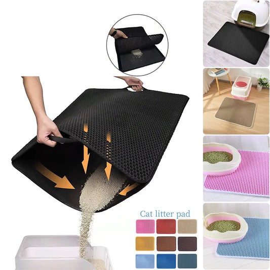 Double Layer EVA Cat Litter Pad Waterproof Non-slip Sand Basin Filter Kitten Dog Washable Mattress Floor Mat Pet Clean Supplies [PET]