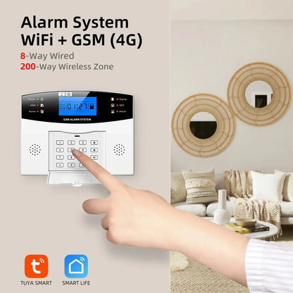 Keypad GSM Wifi Alarm Security 433MHz Wireless Smart Home Burglar Alarm System APP Control Motion Detector Door Sensor [SEC]