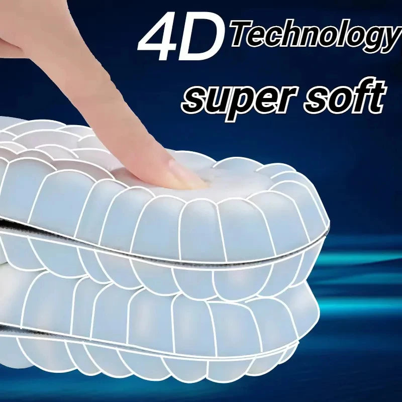 New 4D Massage Insoles Super Soft Sports Shoes Insole for Feet Running Baskets Shoe Sole Arch Support Orthopedic Inserts Unisex [SHO]