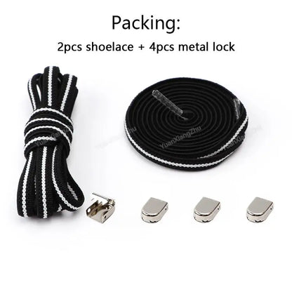 No tie Shoe laces Elastic laces Sneakers Flat Shoelaces without ties Quick Shoelace for Shoes Kids Adult One Size fits All Shoes [SHO]