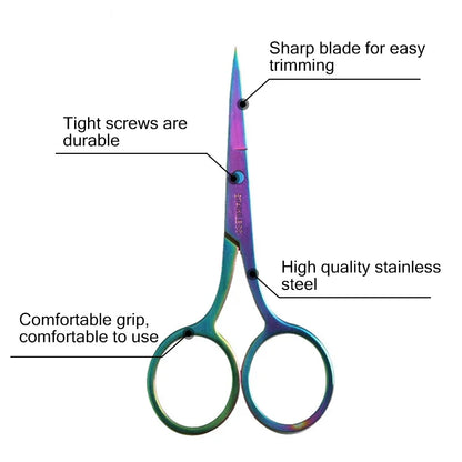 1Pcs Eyebrow Scissor Makeup Eyelash Trimmer  Facial Hair Remover Manicure Scissor Nail Cuticle Tool Beauty Scissors [HAI]