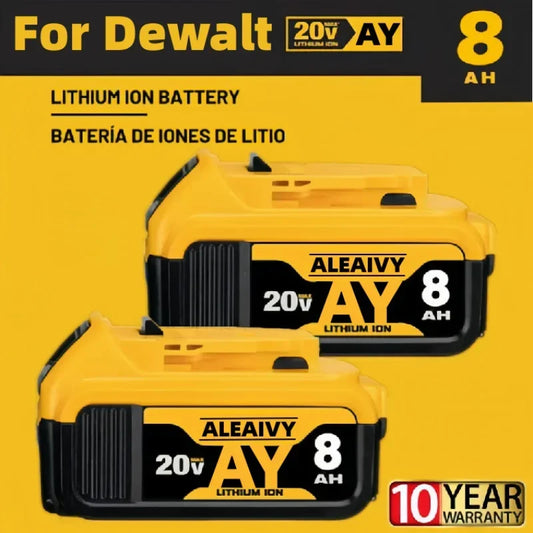 Genuine 18V/20 Volt MAX 6.0Ah 8.0Ah DCB200 Replacement Li-ion Battery for DeWalt DCB205 DCB201 DCB203 Power Tool Batteries [BAT]