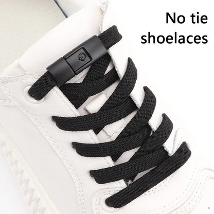 Press Lock Shoelaces Without ties Colorful Lock Elastic Laces Sneakers Kids Adult Flats No Tie Shoe laces for Shoes Accessories [SHO]