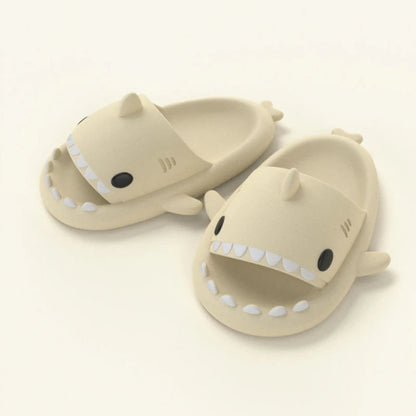 Summer Shark Slippers Lightweight Women Shark Slides Men Bathroom Flip Flops Home Anti-skid Flat Shoes Couple Children's Sandals [SHO]