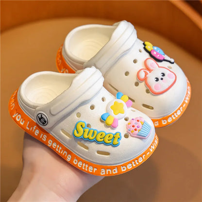 Children's Sandals and Slippers Cartoon Soft Sole Anti Slip Children's Shoes Girls' Indoor Home Shoes Boys' Sandals  Kids Shoes [SHO]