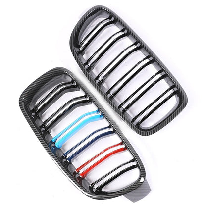 For BMW 3 Series F30 F31 F35 Carbon Fiber Grill Facelift Racing Grille Kidney Front Bumper M Color Grill 2012-2019 Accessories [BDK]