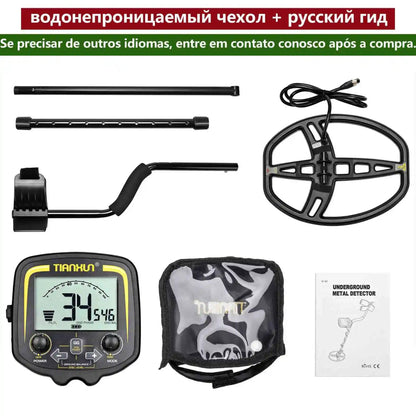 Metal Detector TX850 Professional Underground  Depth 2.5m Search Finder Gold Detector Treasure Hunter Detecting Waterproof [MTL]