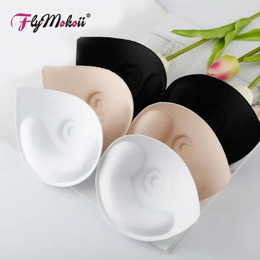 1 Pair/Lot Women Intimates Accessories Triangle Sponge Swimsuit Breast Push Up Padding Chest Enhancers Bra Foam Insert [GRM] [UND]