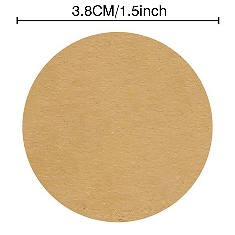 100/500Pcs Kraft Paper Stickers Round Blank Labels For Handmade Gift Tag Paper DIY Envelope Sealing Stickers Stationery [STA]