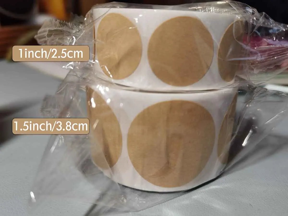 100/500Pcs Kraft Paper Stickers Round Blank Labels For Handmade Gift Tag Paper DIY Envelope Sealing Stickers Stationery [STA]