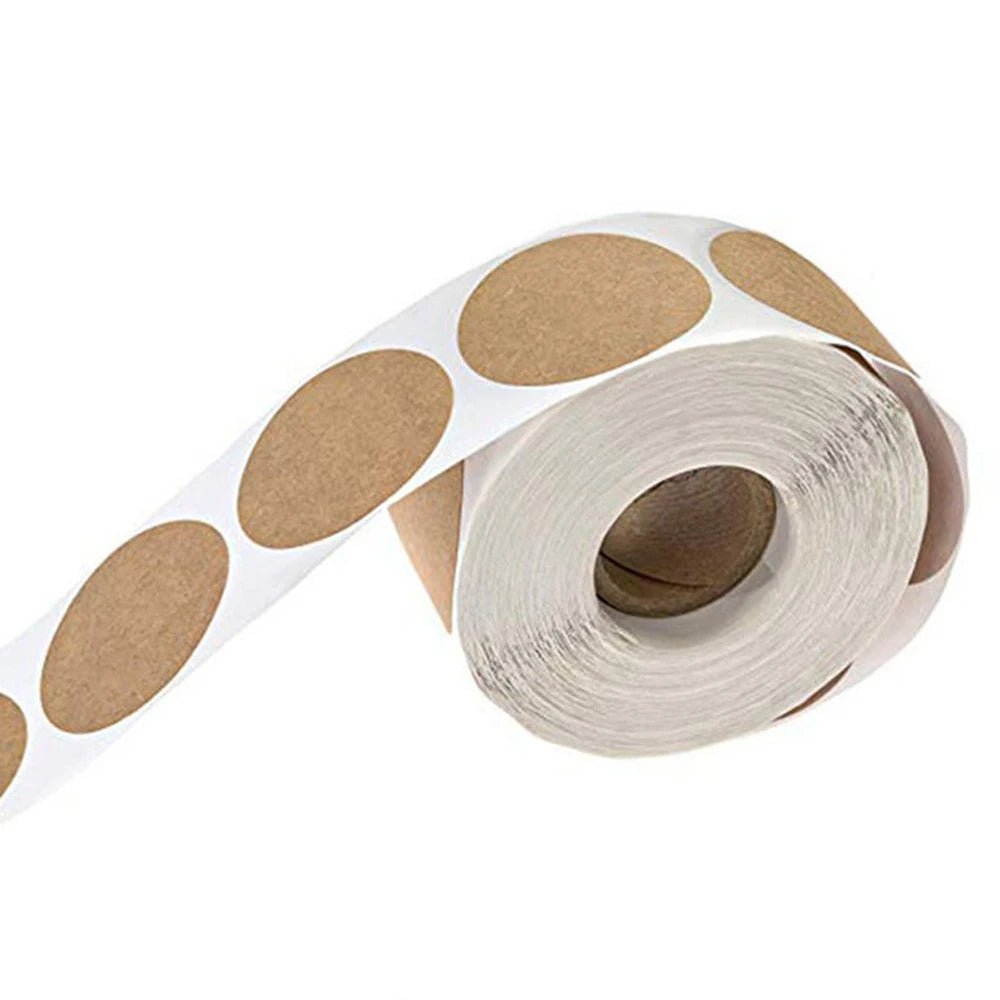 100/500Pcs Kraft Paper Stickers Round Blank Labels For Handmade Gift Tag Paper DIY Envelope Sealing Stickers Stationery [STA]
