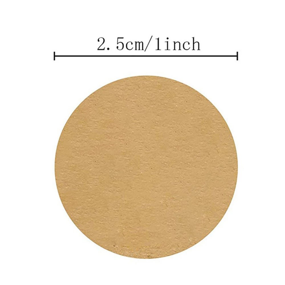 100/500Pcs Kraft Paper Stickers Round Blank Labels For Handmade Gift Tag Paper DIY Envelope Sealing Stickers Stationery [STA]