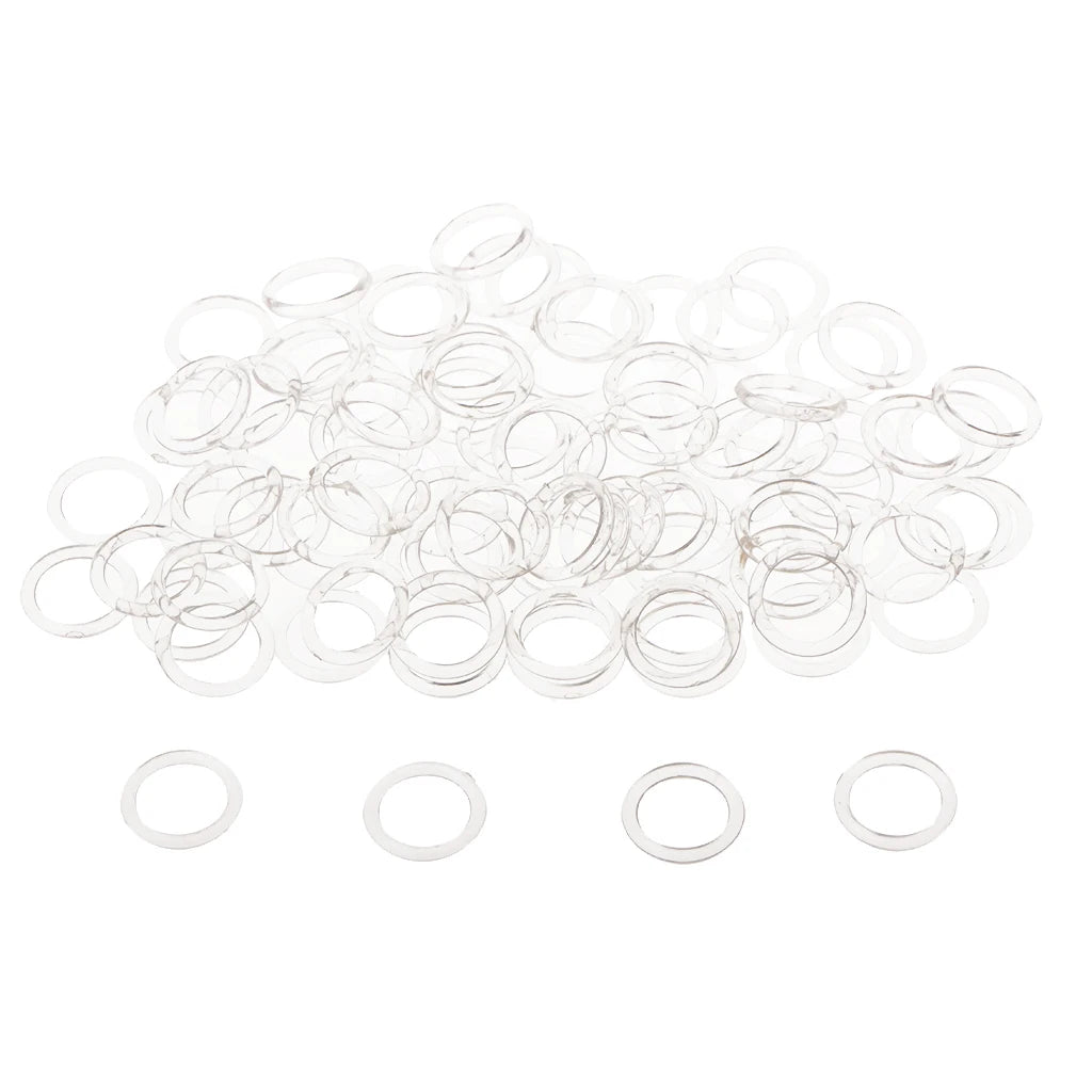 100pcs Clear Nylon Bra Strap Adjuster Slider O Ring Lingerie Sewing Crafts Bra Straps Slide Buckle [GRM] [UND]