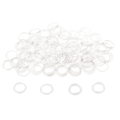 100pcs Clear Nylon Bra Strap Adjuster Slider O Ring Lingerie Sewing Crafts Bra Straps Slide Buckle [GRM] [UND]