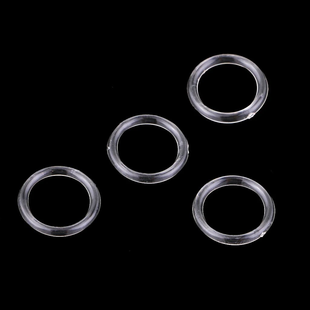 100pcs Clear Nylon Bra Strap Adjuster Slider O Ring Lingerie Sewing Crafts Bra Straps Slide Buckle [GRM] [UND]