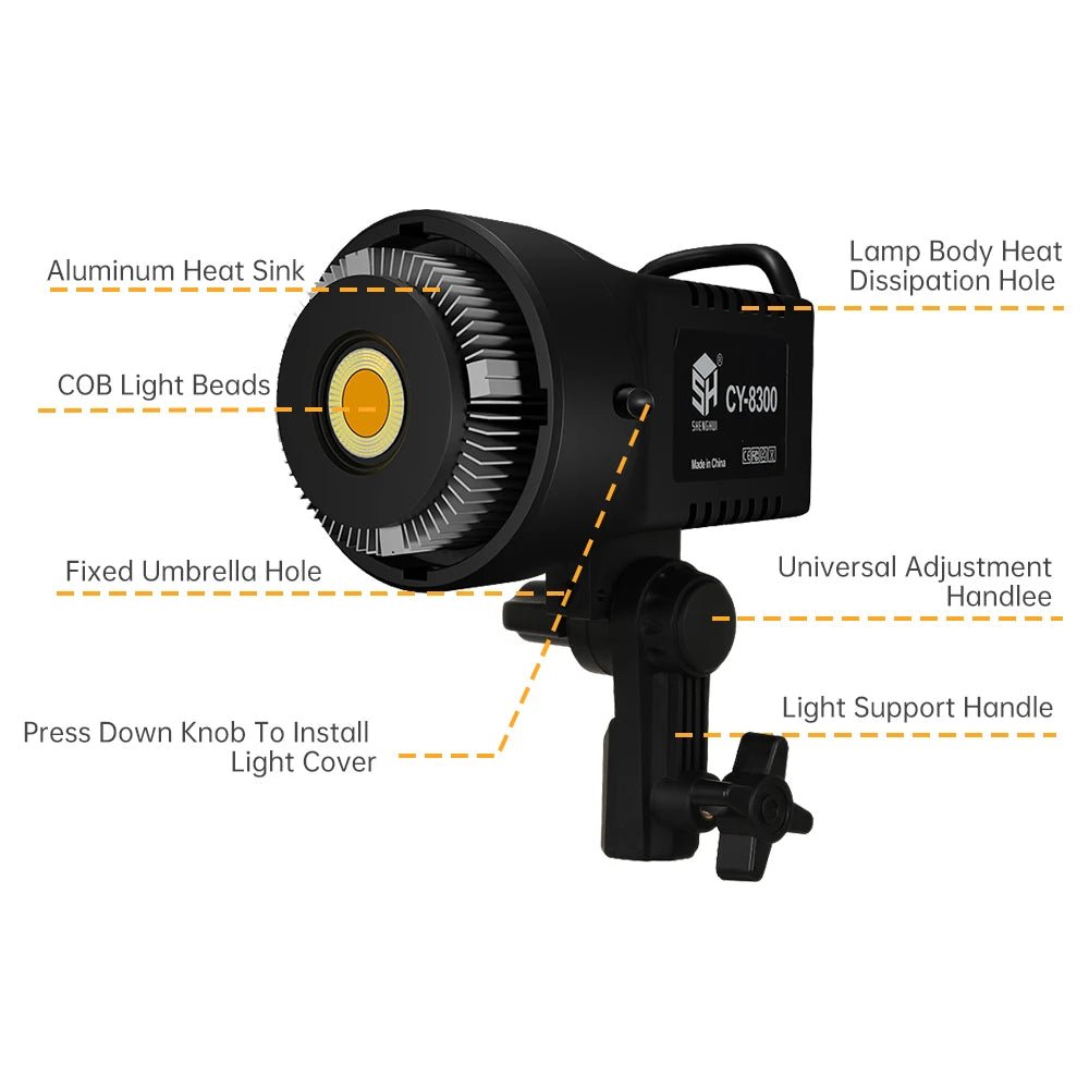 100W Photography LED Video Light  Daylight-Balanced Sun Lamp for Softbox Lighting Portrait Flash Studio Accessories Youtube Live [PHO]