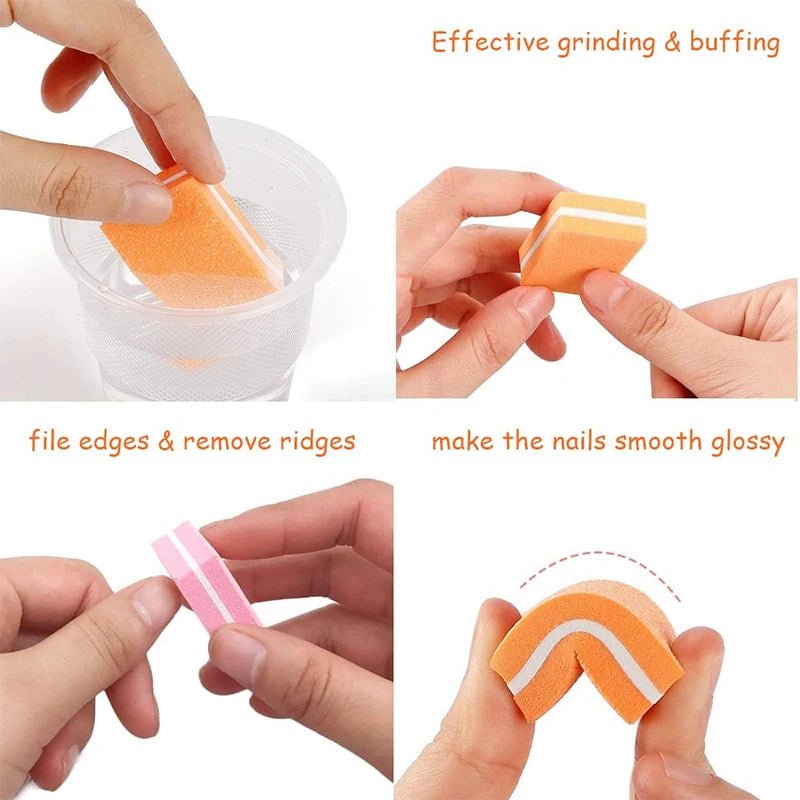 10/15Pcs Buffers Sanding Blocks Buffs for Manicure Polishing Block Mini Buffer Nail Polisher Buffing Sponge File Polish Tools [BEU]