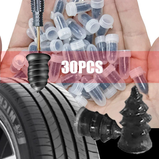 10/30Pcs Car Tyre Repair Rubber Nail Set Universal Car Motorcycle Tyre Repair Nails Truck Scooter Bike Tire Puncture Repair Tool  [CAR]