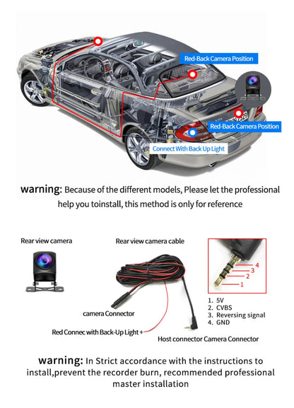 10Meter  AHD 1080P Rear Camera 4 Pin Back Cam for Car DVR Carplay Android Auto Dash Cam extension Cable [CAR]