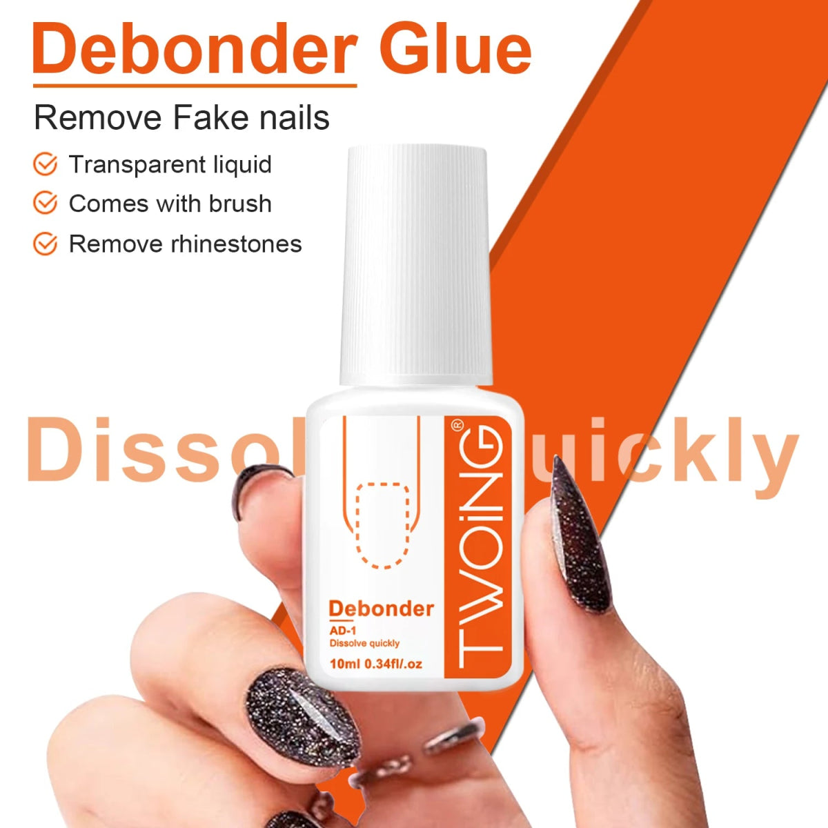 10ml Debonder Glues For Removing False Nails Rhinestone Remover Tools Manicure Accessories fast Dissolve Liquid Nail Art Tools [BEU]